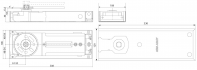 DC460 ASSA ABLOY EN2, 3 или 4 - дверной доводчик напольного монтажа с технологией легкого открывания Cam-Motion®