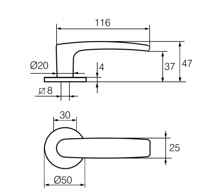 Ручка 4/008 ZN/CR Abloy