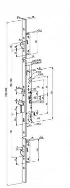 EL467 Abloy электромеханический замок многоточечного запирания для профильных дверей