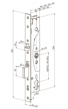 EL432 Abloy CERTA моторный замок для узкопрофильный дверей DIN стандарта