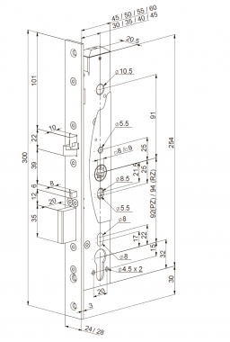 EL418 Abloy CERTA моторный замок для узкопрофильный дверей DIN стандарта