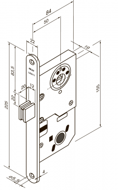 LC211 Abloy механический замок для наружных дверей повышенной надежности (соответствует 5 классу взломостойкости по европейскому стандарту EN12209, 4 классу по ГОСТ 5089-2003) 