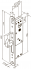 LC306 Abloy механический врезной замок повышенной надежности (соответствует 5 классу взломостойкости по европейскому стандарту EN12209) для наружных узкопрофильных дверей