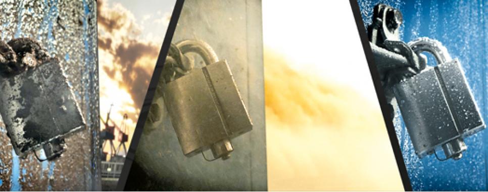 ВСЕПОГОДНЫЙ Навесной замок  с защитой дужки и цилиндра PLM330 Abloy