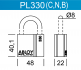 PL330 Abloy навесной универсальный механический замок из латуни для трейлеров, шкафчиков, ворот, трансформаторных подстанций и т.д.