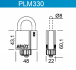 ВСЕПОГОДНЫЙ Навесной замок  с защитой дужки и цилиндра PLM330 Abloy