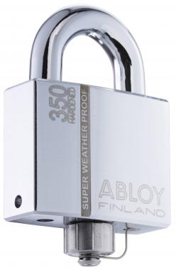 Навесной ВСЕПОГОДНЫЙ механический замок PLM350 Abloy с защитой дужки и цилиндра  из закаленной стали для обеспечения максимальной безопасности.