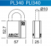ВСЕПОГОДНЫЙ Навесной замок  с защитой дужки PLI340 Abloy