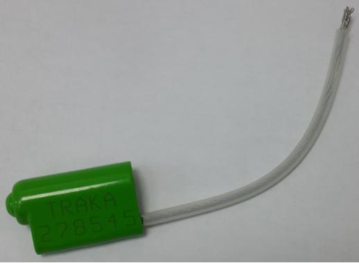 Охранная пломба SS-CABLE-GREEN cамоблокирующаяся стальной кабель с нейлоновой обшивкой за 10шт.